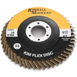 4-1/2" x 5/8"-11 36 Grit Type 27 Kim-Flex Flap Disc