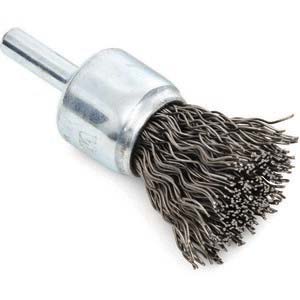 1/2" x 7/8" x .006 Solid End Crimped Stainless Steel Wire End Brush