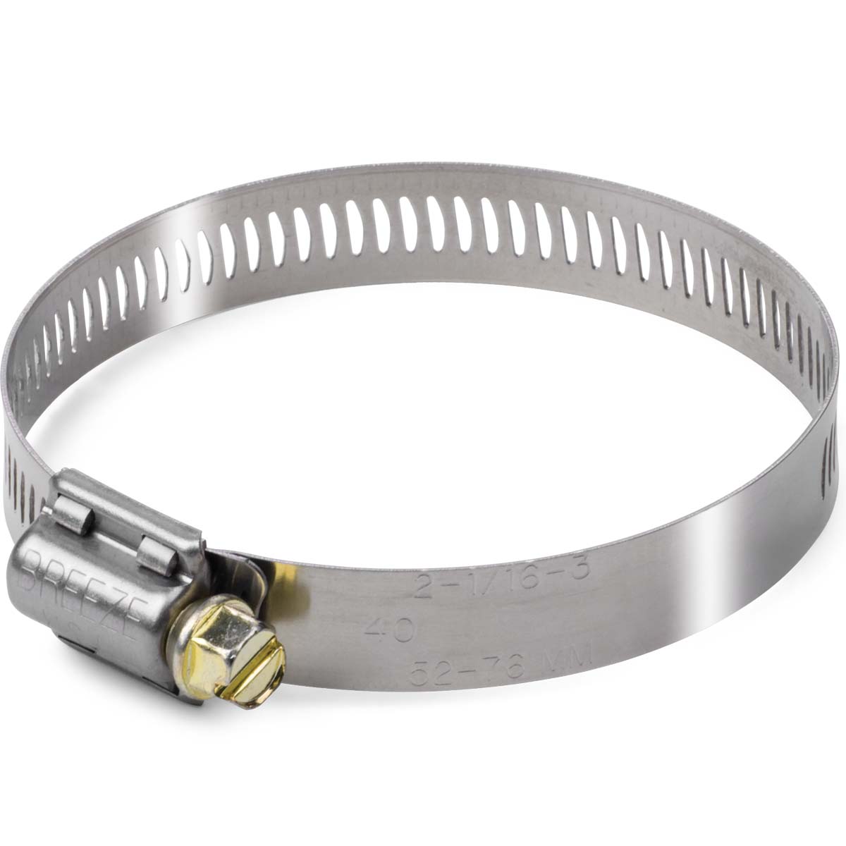 All Stainless Steel Hose Clamp, 1/2 Bandwidth, Pack of 10 Pieces (Size #6,  3/8 ~ 7/8)