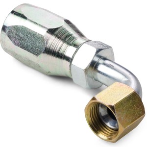 High Pressure Steel Hose End -6 90 Degree Reusable