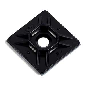 3/4" x 3/4" Black High Performance Cable Tie Mounting Base
