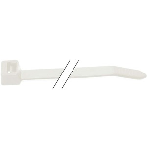 3/16" x 15-1/2" White Nylon Cable Tie - Medium