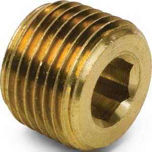 1/4"  Brass Pipe Hex Socket Plug