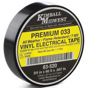3/4" x 66' 7 mil Premium 033 Electrical Tape