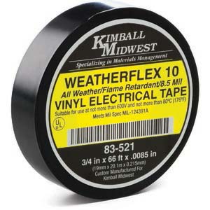 3/4" x 66' 8.5 mil Weatherflex 10 Electrical Tape