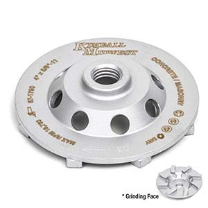 7" x 5/8"-11 Swirl Cup Segmented Diamond Grinding Wheel
