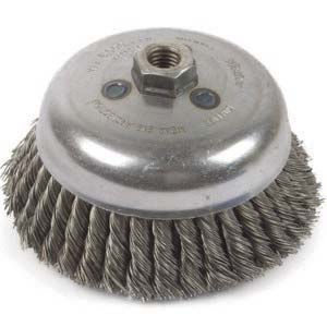 2-3/4" Single Row Twisted Knot Stainless Steel Wire Cup Brush