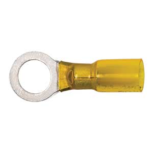 12 - 10 AWG Yellow Pro-Tech™ Nytrex Insulated Heat Shrink (5/16" - 3/8") Ring Terminal