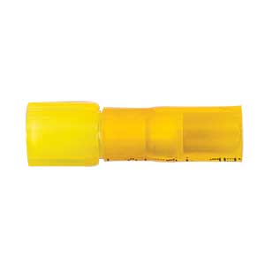 12 - 10 AWG Yellow Pro-Tech™ Nytrex Fully Insulated Heat Shrink (1/4" Tab) Male Quick Slide Terminals
