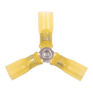 12 - 10 AWG Yellow Polyolefin Insulated Pro-Tech™ Commercial Grade Heat Shrink 3-Way Connector