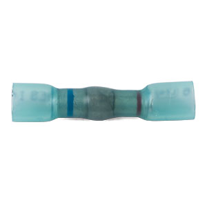 22 - 18 to 16 - 14 AWG Blue Polyolefin Insulated Ultra-Link Crimp & Solder Step Down Butt Connector