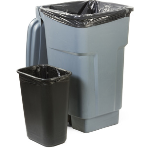 24" x 31" Black Industrial Trash Can Liners - 100 Pack